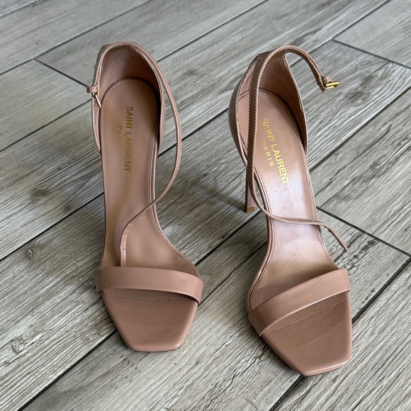 Saint Laurent Nude Strappy Heels